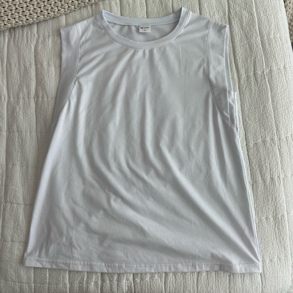 Sleeveless Tank Top - White